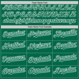 Custom White Kelly Green 3D Pattern Design Gradient Style Twinkle Star Authentic Baseball Jersey