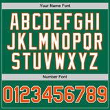 Custom Kelly Green Orange-White 3D Pattern Design Gradient Style Twinkle Star Authentic Baseball Jersey