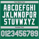 Custom Kelly Green Gray-White 3D Pattern Design Gradient Style Twinkle Star Authentic Baseball Jersey