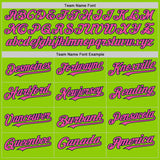 Custom Neon Green Pink-Navy 3D Pattern Design Gradient Style Twinkle Star Authentic Baseball Jersey