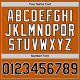 Custom Texas Orange Black-White 3D Pattern Design Gradient Style Twinkle Star Authentic Baseball Jersey
