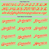 Custom Pea Green Orange-White 3D Pattern Design Gradient Style Twinkle Star Authentic Baseball Jersey