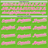 Custom Aurora Green Pink-White 3D Pattern Design Gradient Style Twinkle Star Authentic Baseball Jersey