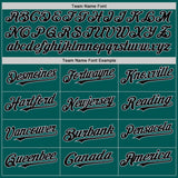 Custom Midnight Green Black-Gray 3D Pattern Design Gradient Style Twinkle Star Authentic Baseball Jersey