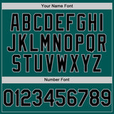 Custom Midnight Green Black-Gray 3D Pattern Design Gradient Style Twinkle Star Authentic Baseball Jersey