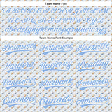 Custom Gray Light Blue-White 3D Pattern Design Animal Bear Surfing Authentic Baseball Jersey