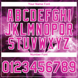 Custom Pink White 3D Pattern Design Animal Wolf Authentic Baseball Jersey