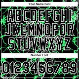 Custom Black Neon Green-White 3D Pattern Design Animal Snake Authentic Baseball Jersey