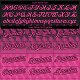 Custom Black Pink-White 3D Pattern Design Lines Authentic Baseball Jersey