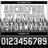 Custom White Black 3D Pattern Design Lines Authentic Baseball Jersey