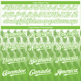 Custom White Neon Green 3D Pattern Design Lines Authentic Baseball Jersey