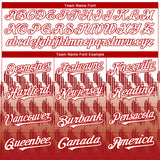 Custom White Red 3D Pattern Design Lines Authentic Baseball Jersey