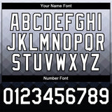 Custom Gray White-Black 3D Pattern Design Gradient Square Shape Authentic Baseball Jersey