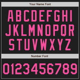 Custom Black Pink-Aqua 3D Pattern Design Abstract Network Authentic Baseball Jersey