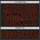 Custom Black Orange 3D Pattern Design Confetti Authentic Baseball Jersey