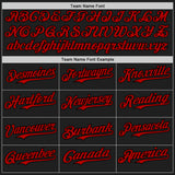 Custom Black Red-Gold 3D Pattern Design Confetti Authentic Baseball Jersey