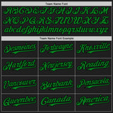Custom Black Grass Green-Pink 3D Pattern Design Confetti Authentic Baseball Jersey