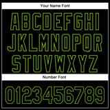 Custom Black Neon Green 3D Pattern Design Rave Monster Authentic Baseball Jersey