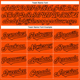 Custom Orange Black 3D Pattern Design Rave Halloween Pumpkin Authentic Baseball Jersey