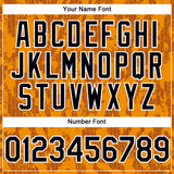 Custom Bay Orange Black-White 3D Pattern Design Abstract Fluid Authentic Baseball Jersey