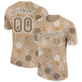 Custom Vegas Gold White 3D Pattern Design Food Pizza Performance T-Shirt