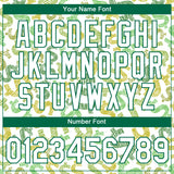 Custom White Kelly Green 3D Pattern Design Dollar Sign Money Theme Performance T-Shirt