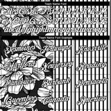 Custom White Black 3D Pattern Design Flower Performance T-Shirt