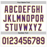 Custom White Purple-Yellow 3D Pattern Design Rave Monster Authentic Baseball Jersey