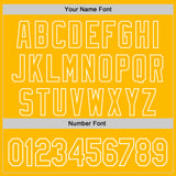 Custom Purple Gold-White 3D Pattern Design Rave T Rex Authentic Baseball Jersey