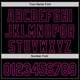 Custom Black Deep Pink 3D Pattern Design Rave Monster Authentic Baseball Jersey