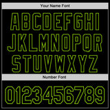 Custom Black Neon Green 3D Pattern Design Rave Animal Cat Authentic Baseball Jersey