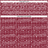 Custom Crimson White 3D Pattern Design Hearts Authentic Baseball Jersey