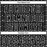 Custom Black White 3D Pattern Design Hearts Authentic Baseball Jersey