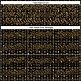 Custom Black Old Gold 3D Pattern Design Hearts Authentic Baseball Jersey