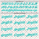 Custom White Aqua 3D Pattern Design Rodeo Cowboy Authentic Baseball Jersey