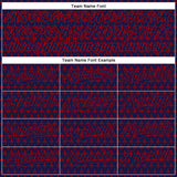 Custom Navy Red 3D Pattern Design Hearts Authentic Baseball Jersey