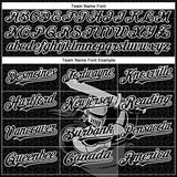 Custom Black White 3D Pattern Design Knight Hero Art Authentic Baseball Jersey