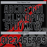 Custom Black Red-Gray 3D Pattern Design Knight Hero Art Authentic Baseball Jersey
