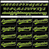 Custom Black Neon Green-Purple 3D Halloween Authentic Baseball Jersey