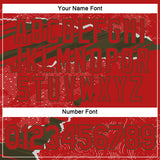 Custom Stitched Red Olive 3D Pattern Design Torn Paper Style Sports Pullover Sweatshirt Hoodie