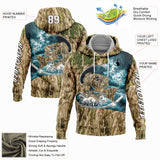 Custom City Cream White-Black 3D Smallmouth Bass Fish Fishing Sports Pullover Sweatshirt Hoodie