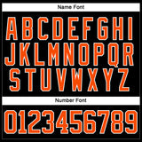 Custom Black Orange-White Funny Christmas 3D Hockey Lace Neck Jersey