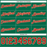 Custom Stitched Kelly Green Red-Cream Christmas 3D Sports Pullover Sweatshirt Hoodie