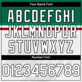 Custom White Kelly Green Red-Black 3D Mexico Mexican Flag Sports Pullover Sweatshirt Hoodie