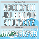 Custom Light Blue White-Black 3D Funny Christmas Authentic Baseball Jersey