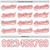 Custom White Red 3D Love Heart Valentine's Day Authentic Baseball Jersey