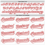 Custom White Red 3D Love Heart Valentine's Day Authentic Baseball Jersey