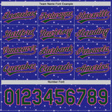 Custom Royal Green-Pink 3D Funny Christmas Authentic Baseball Jersey