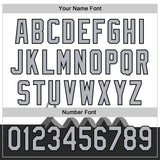 Custom White Gray-Black 3D Brain Cancer Ribbon Authentic Baseball Jersey