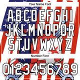 Custom Red Blue-Black 3D Pattern Design American Flag Tool Wrench Labor Day Performance T-Shirt